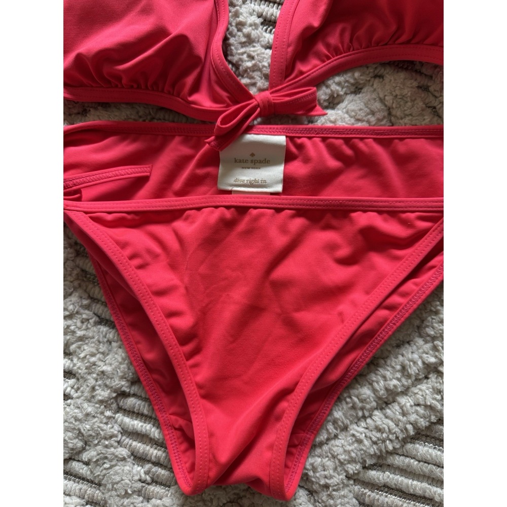 Kate Spade New‎ York Dive In Swimsuit Bikini 2pc set Sz M Georgia Beach Geranium - Picture 2 of 5